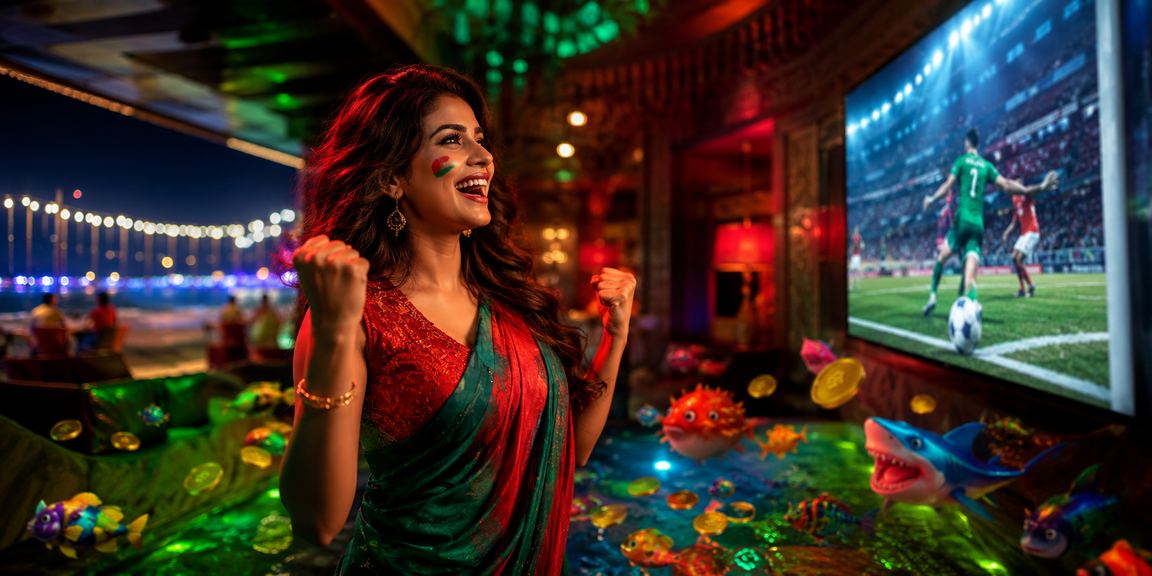 কক্সবাজারে সমুদ্রসৈকতে crickexapp ফিশিং গেম খেলছেন একজন ব্যবহারকারী