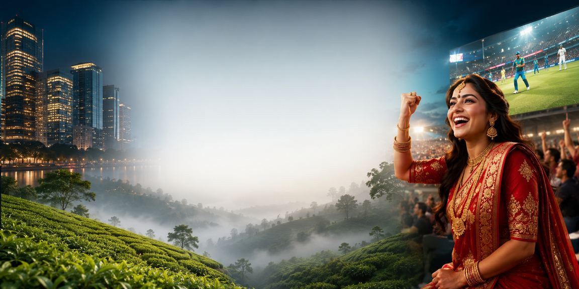 ঢাকায় চা বাগানের পাশে ক্রিকেট বেটিং উপভোগ করছেন একজন ব্যবহারকারী