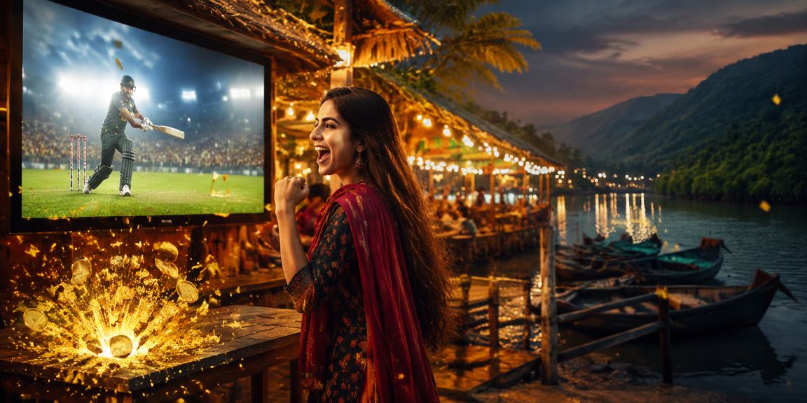 সুন্দরবন অঞ্চলের নাইট মার্কেটে crickexapp ভিআইপি ক্রিকেট বেটিং উপভোগ করছেন একজন সদস্য